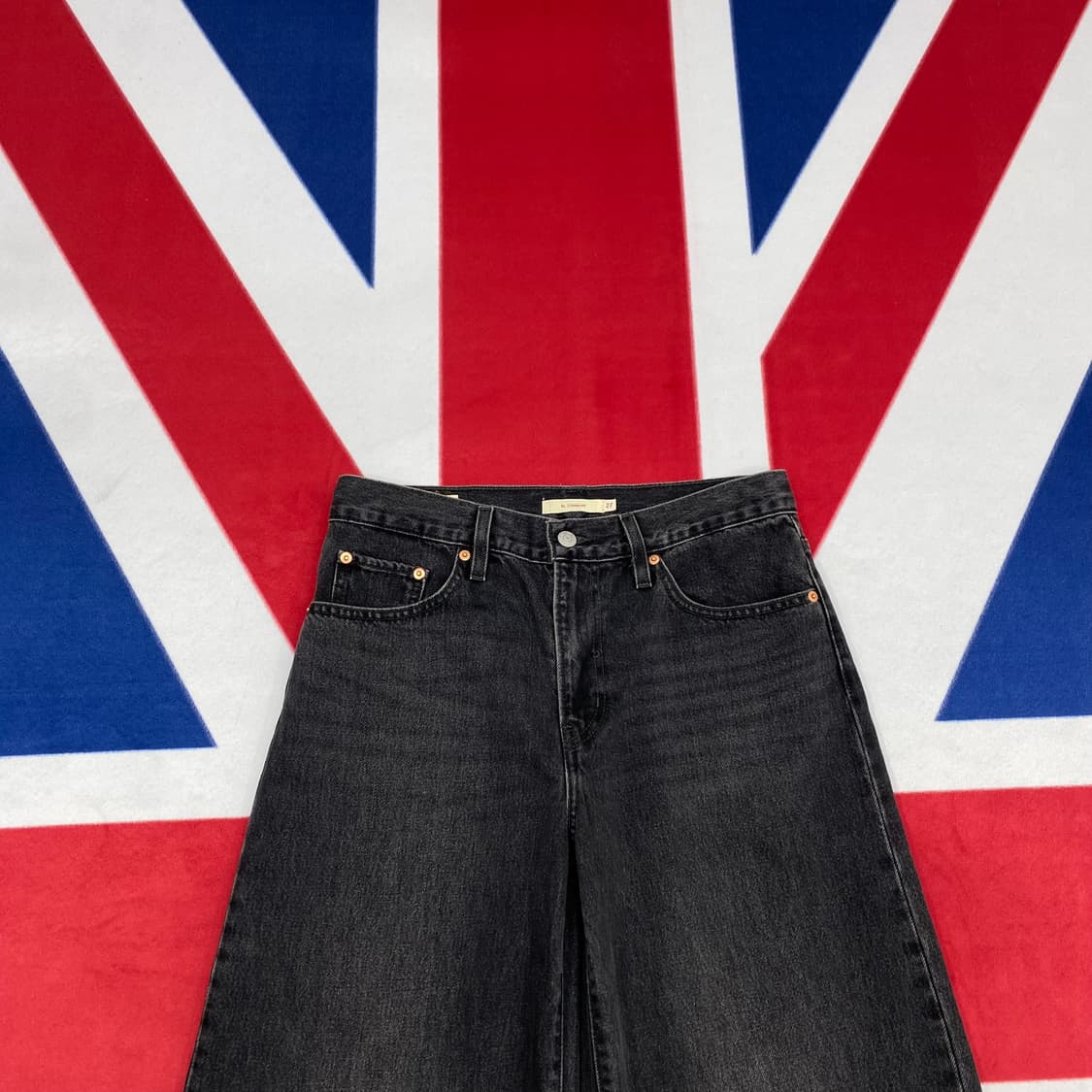 리바이스 와이드 흑청데님팬츠 여성27 상품이미지2