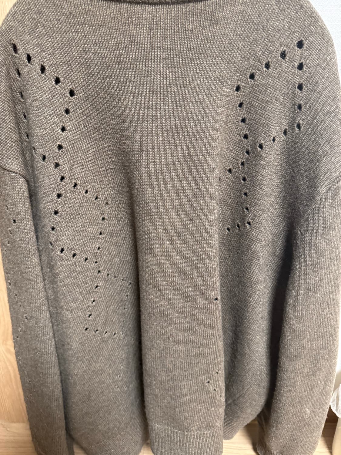 유스 아가일 가디건 브라운 L사이즈 상품이미지3