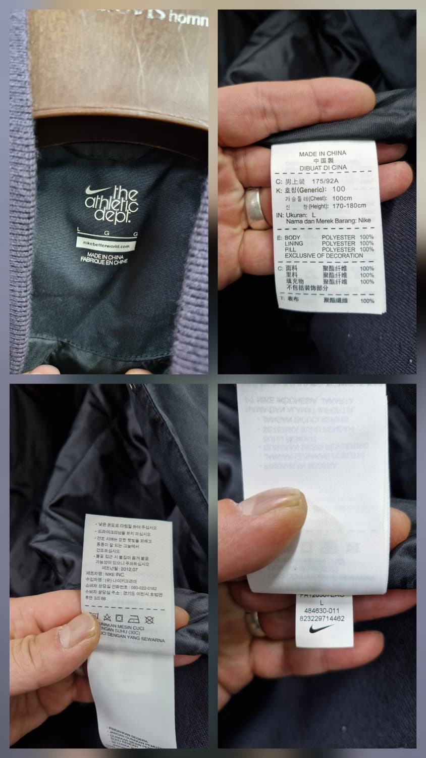 100L 나이키 솔로스우시 블랙 봄버 자켓. 상품이미지10