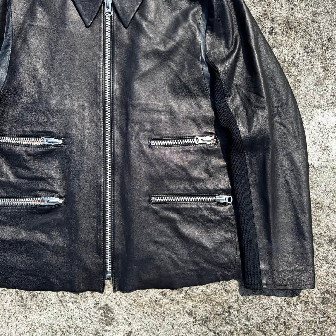 [L] Paul Smith 샘플 폴스미스 4포켓 레더 자켓 상품이미지5