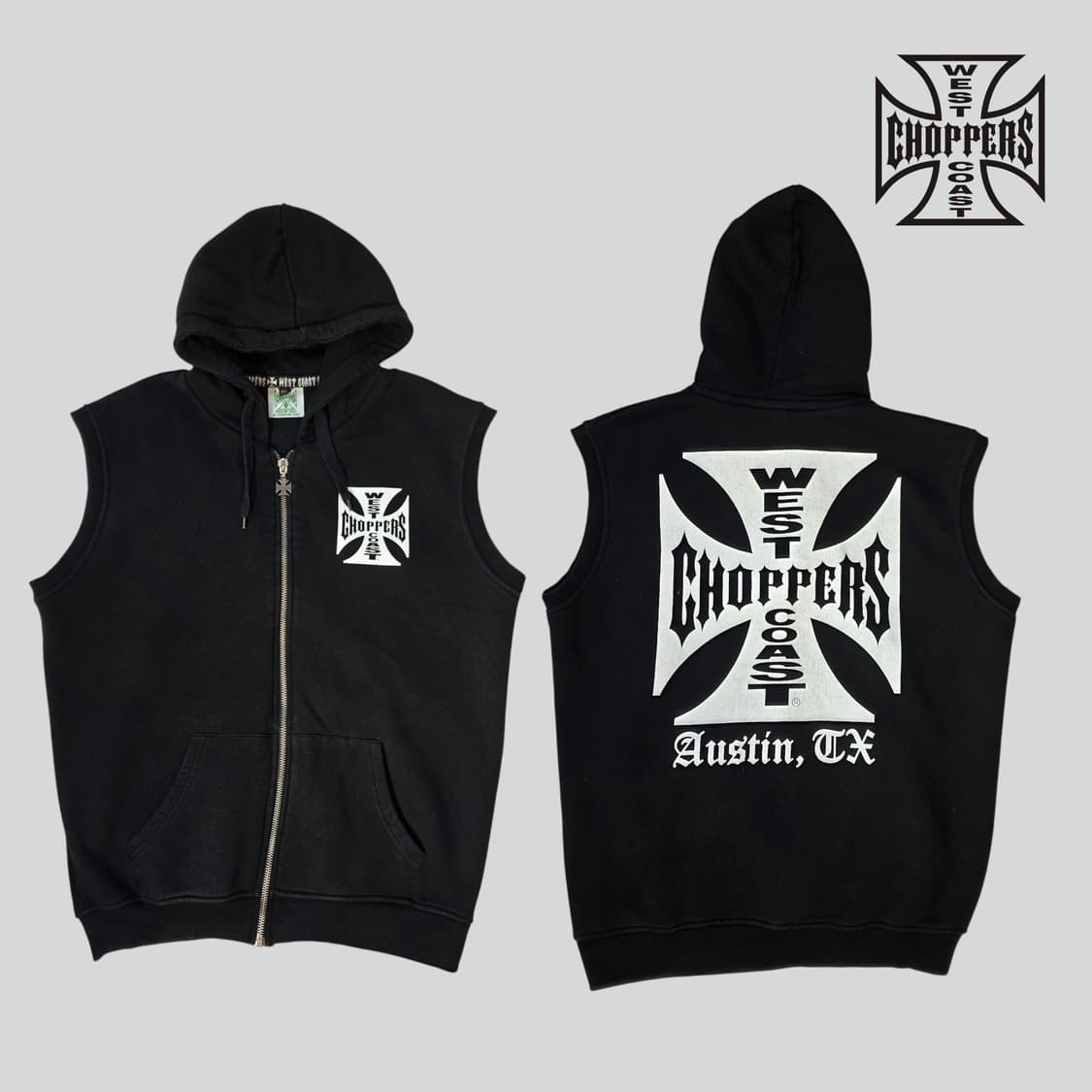 [2XL]웨스트 코스트 초퍼스 슬리브리스 후드집업 상품이미지1