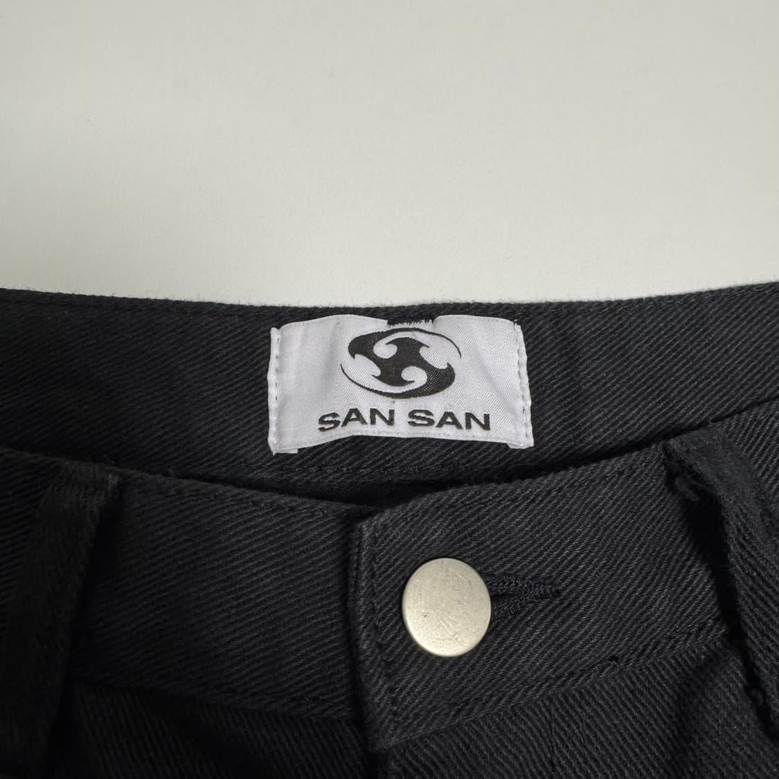 산산기어 블랙 와이드 데님 팬츠 상품이미지4