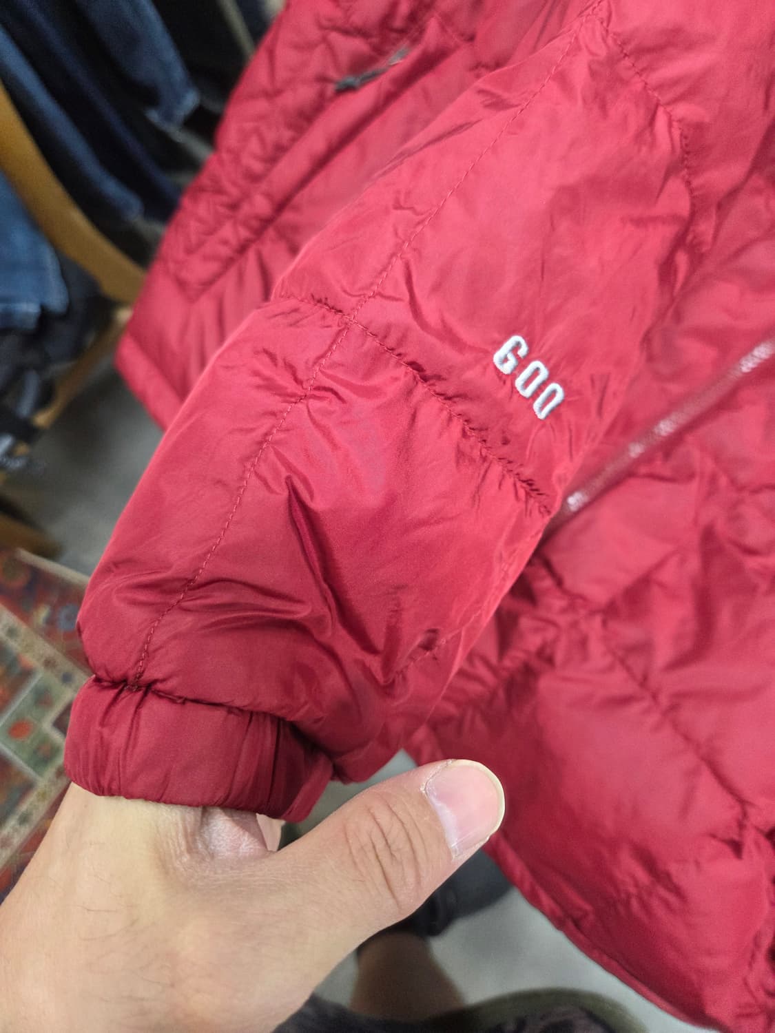 노스페이스 600 자수 경량패딩 xl 상품이미지5