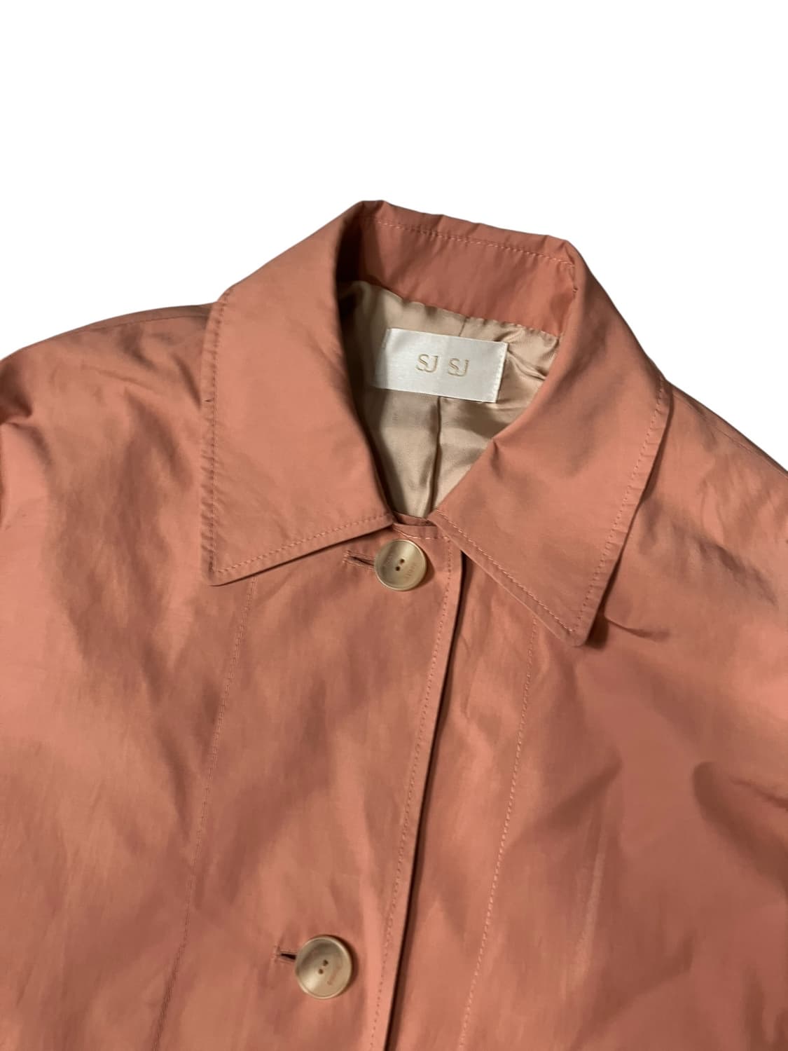 SJSJ 핑크 롱 트렌치 바람막이 코트 XS 상품이미지4