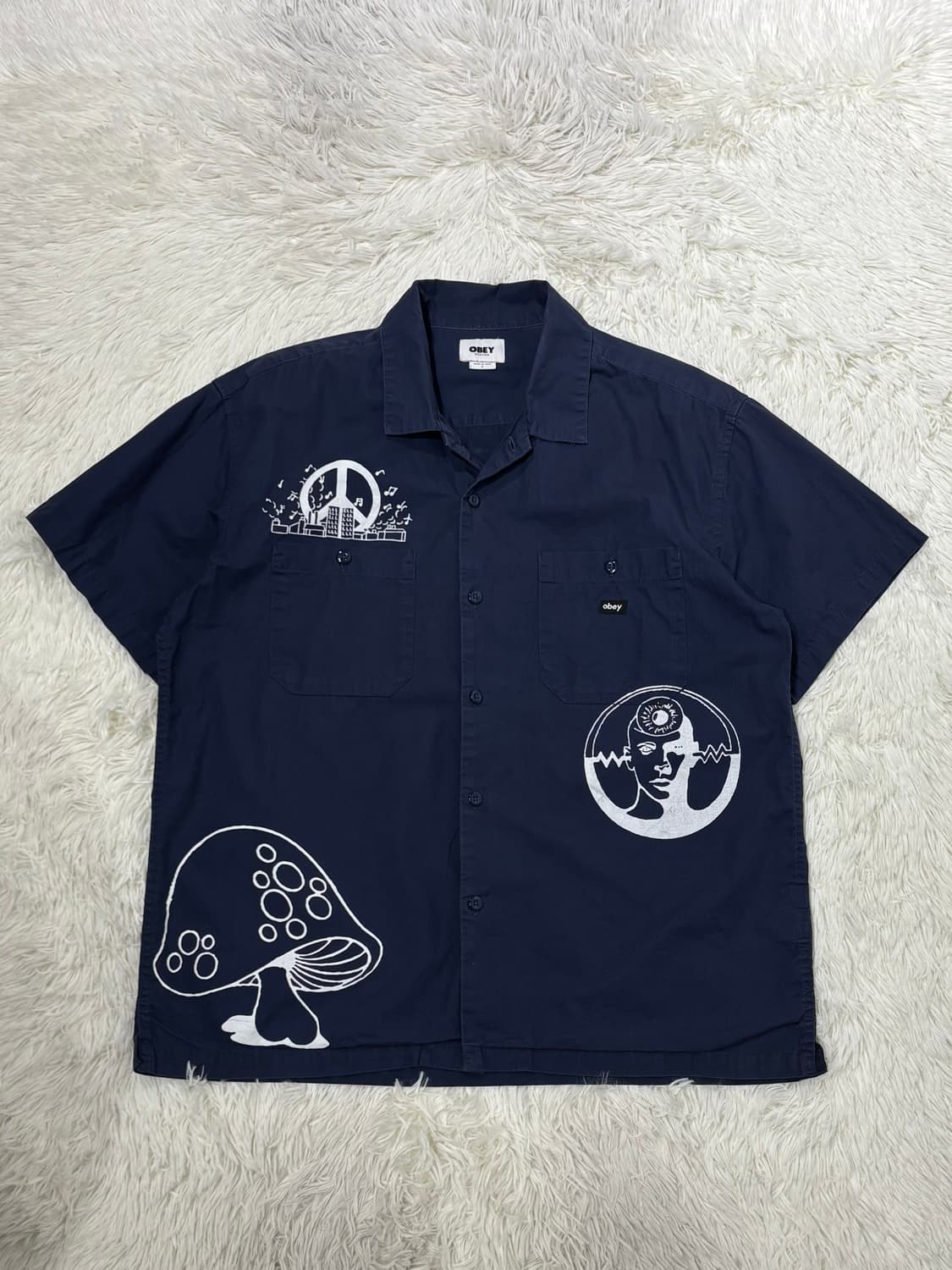 오베이 프린팅 반팔 셔츠 상품이미지4