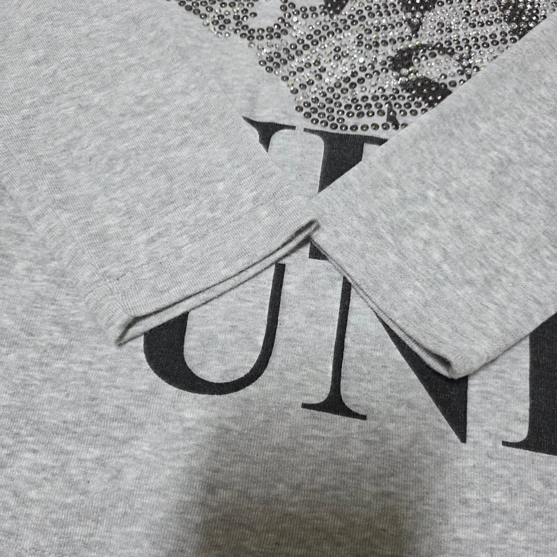 빈티지 왕관 레터링 큐빅 긴팔 탑 펑크 y2k 상품이미지5