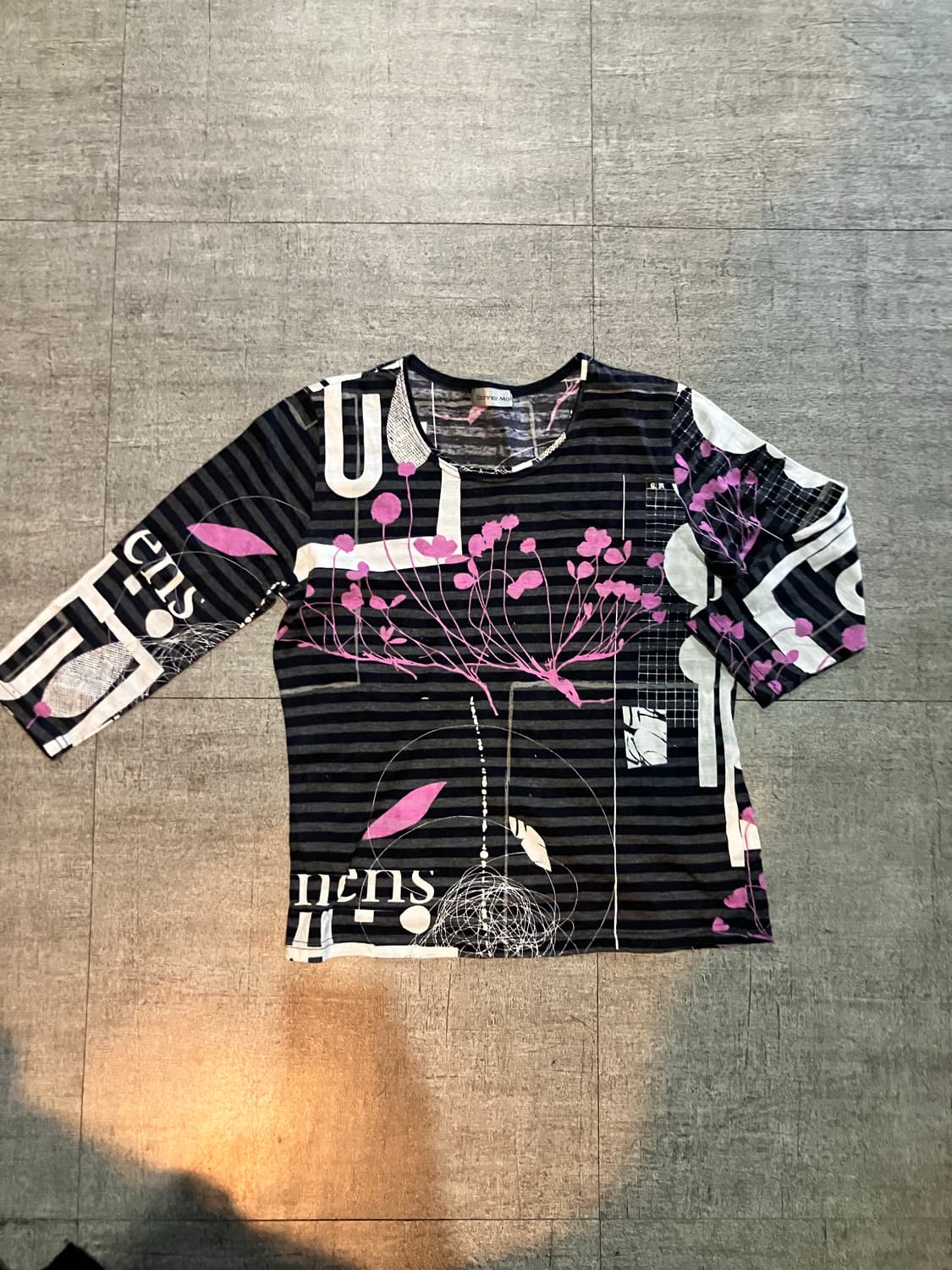 일본빈티지 Donnezmoi 핀터깔y2k 보헤미안펑크 긴팔티셔츠 상품이미지1