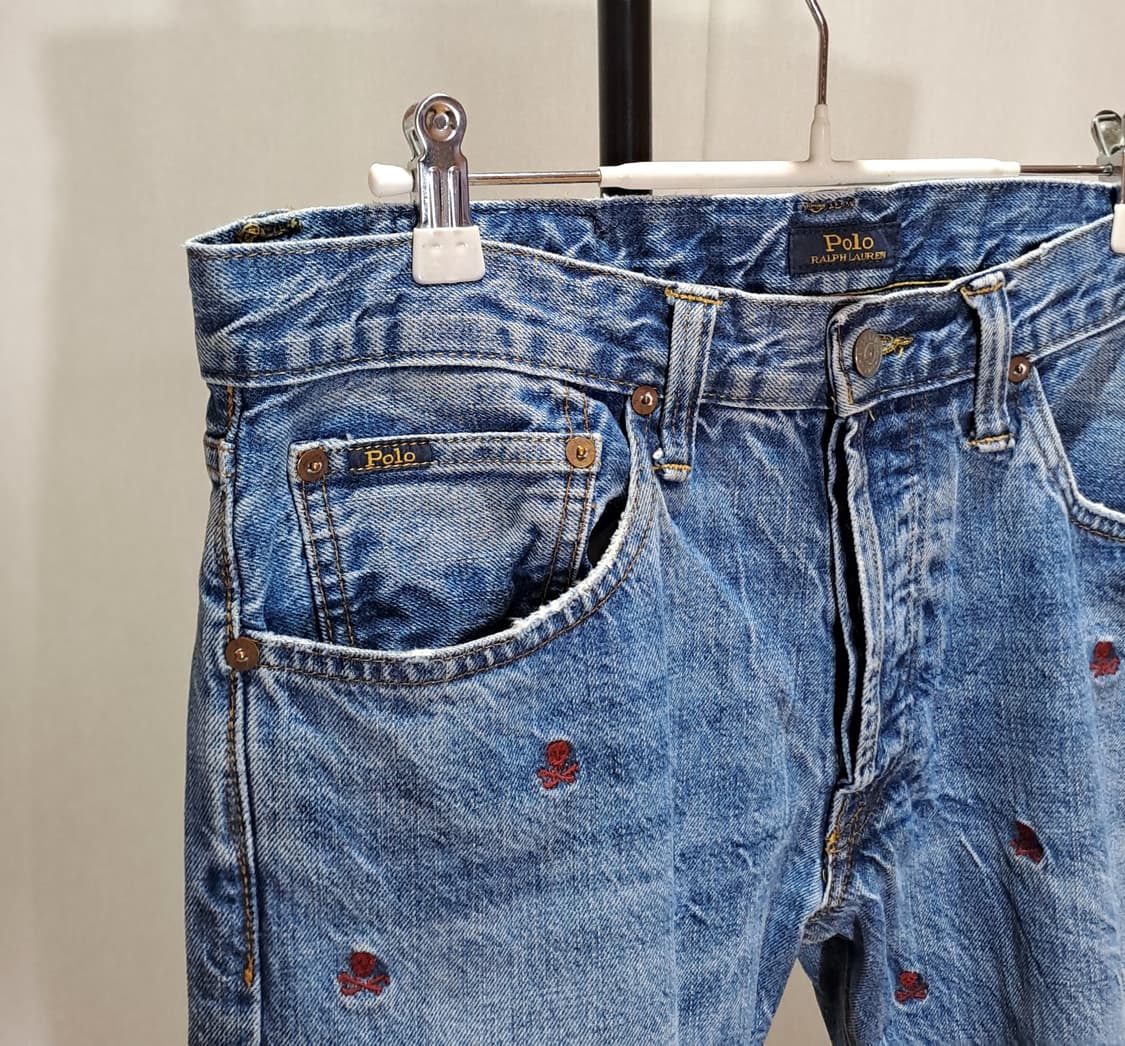 (택포) 폴로 랄프로렌 해골 자수 데님팬츠 31 A971 상품이미지4