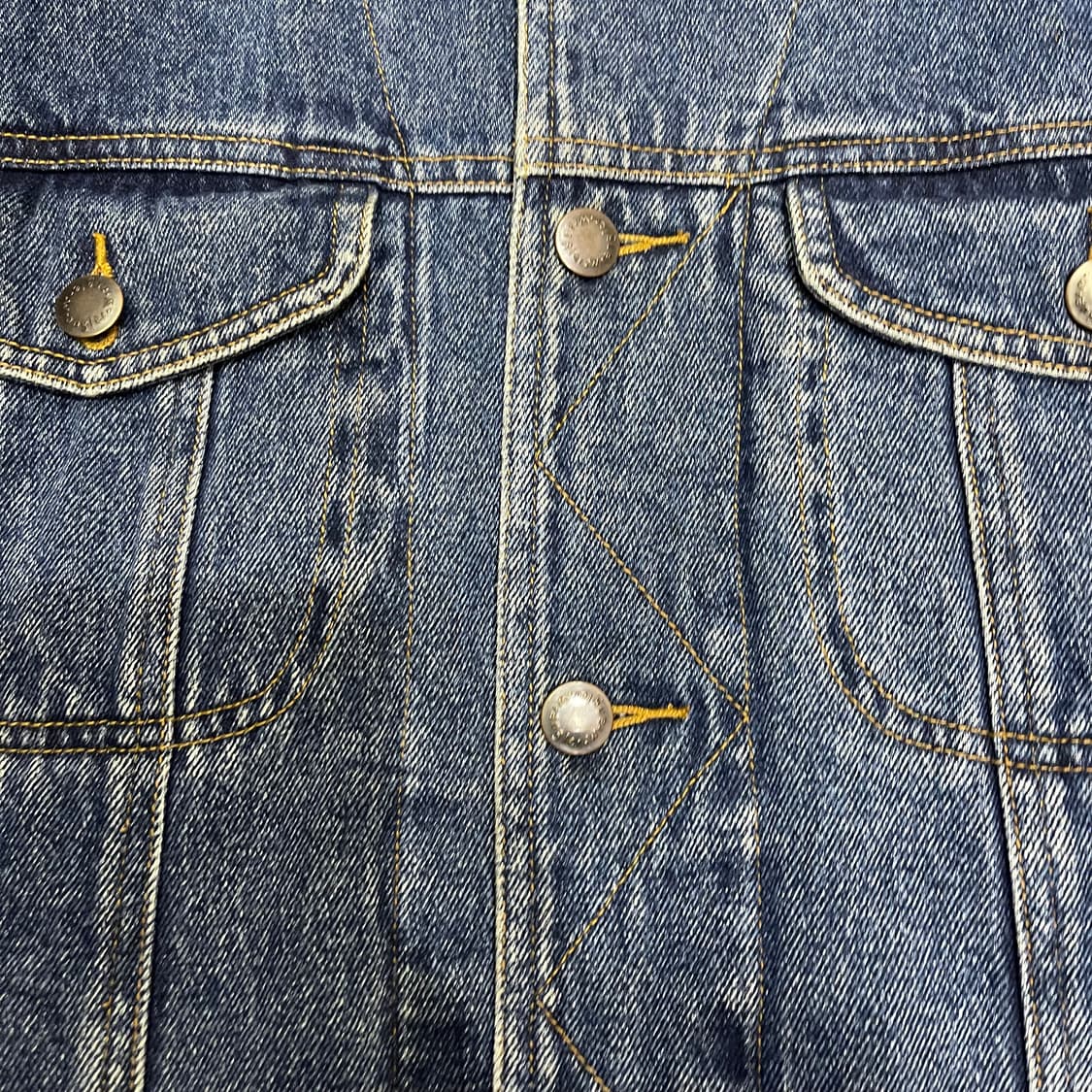 90's 랭글러 레더 카라 체크 라이닝 데님 상품이미지5