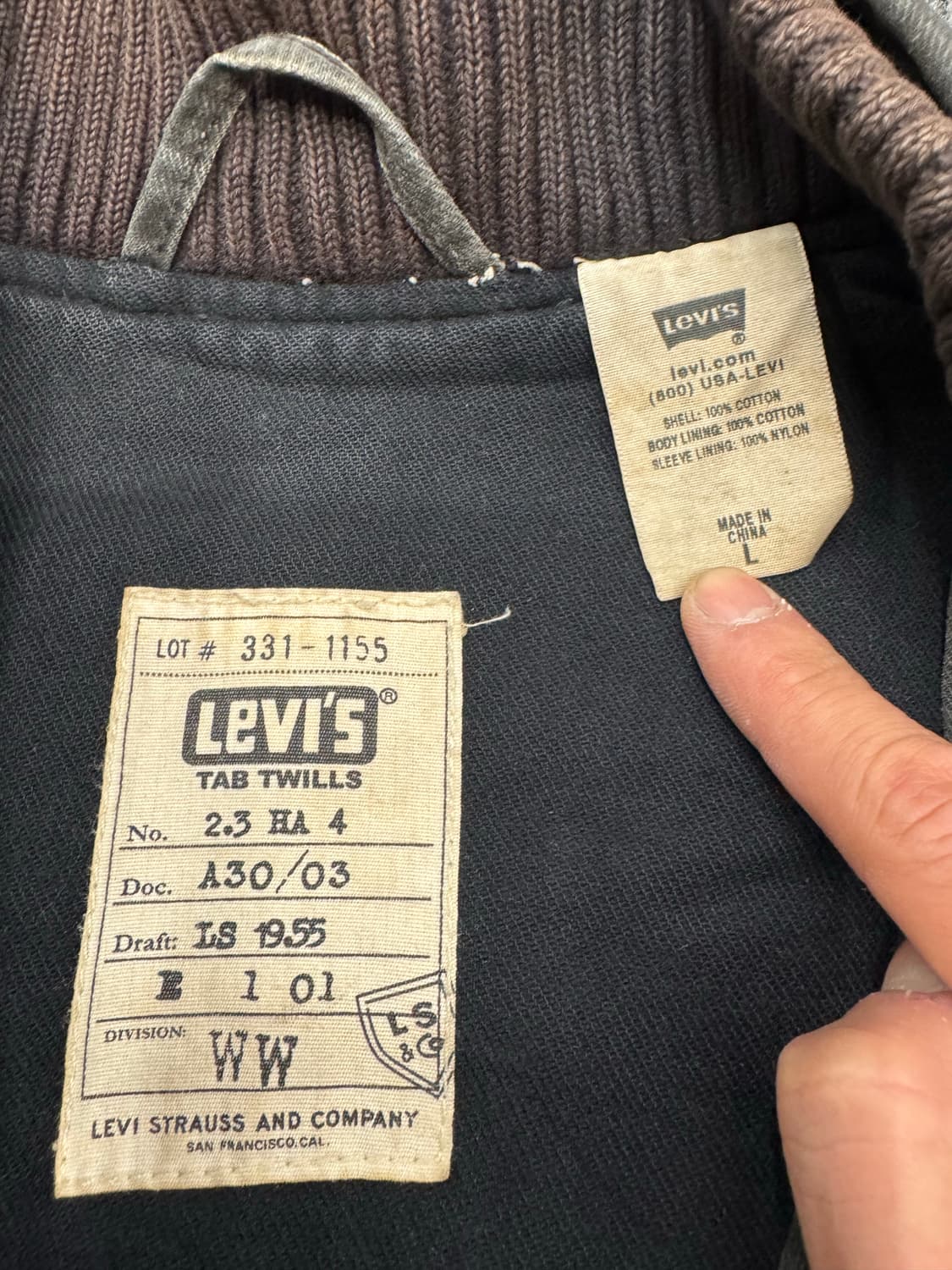 리바이스 빈티지 니트 레이어드 봄버자켓 상품이미지3