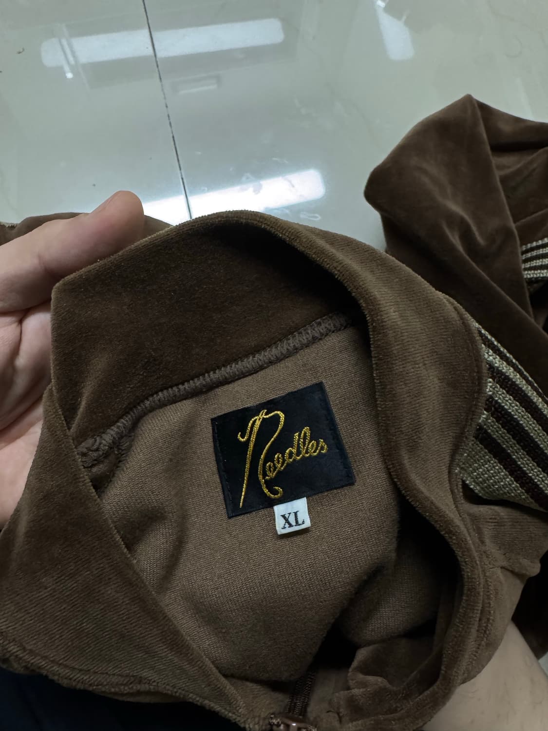 [XL] 니들스 벨루어 트랙자켓 브라운 상품이미지2