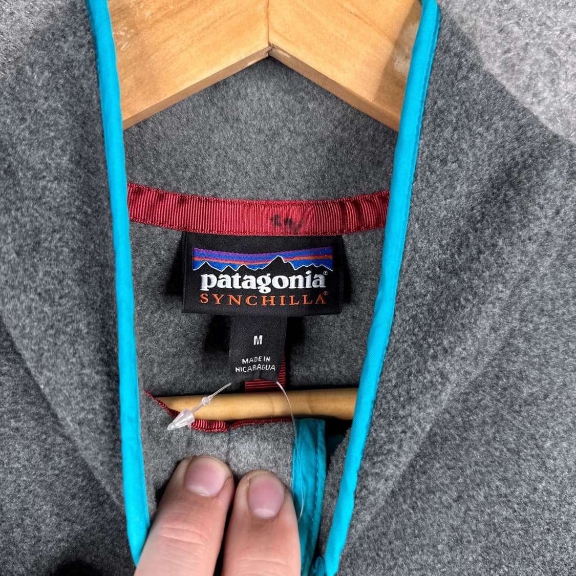 13FW 파타고니아 신칠라 스냅-T 그레이/블루 상품이미지3