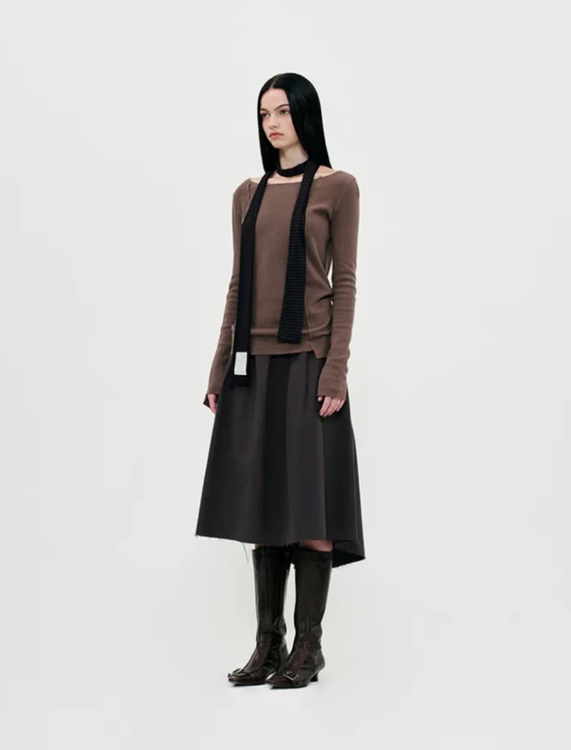 밀로 우먼 저지 스트라이프 머플러 스카프 상품이미지3