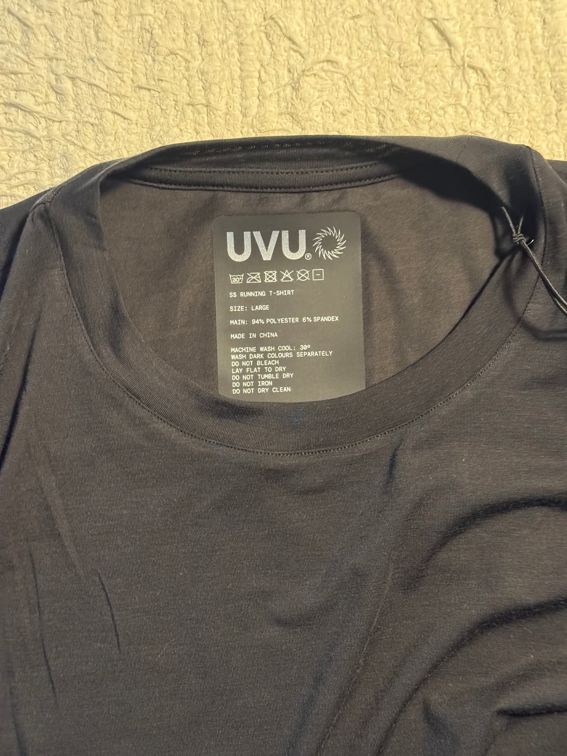 Uvu 러닝 탑 블랙 L사이즈 상품이미지1