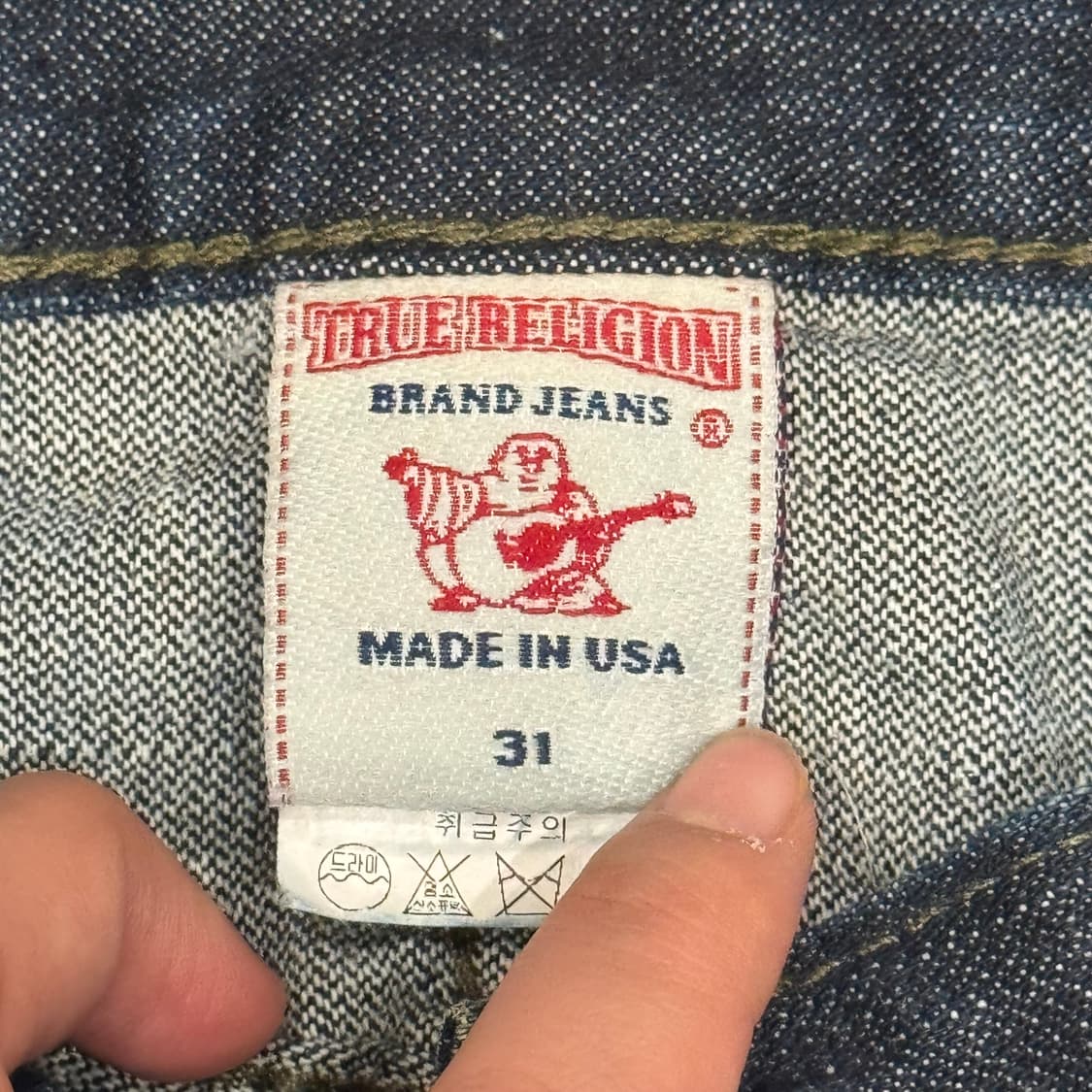 TrueReligion 트루릴리젼 워싱 세미 부츠컷 데님 팬츠 상품이미지9