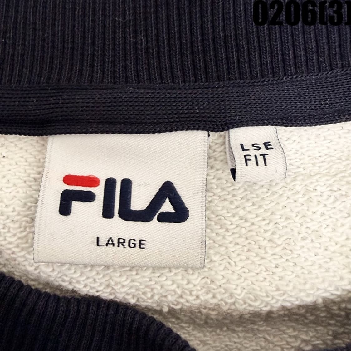 [L] 휠라 블랙/레드 컬러 블록 맨투맨 0206(3) 상품이미지3