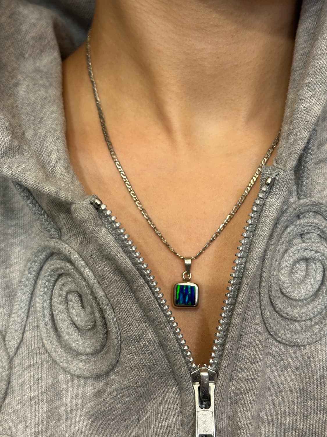 Mexico Blue Opal 925silver necklace 상품이미지5