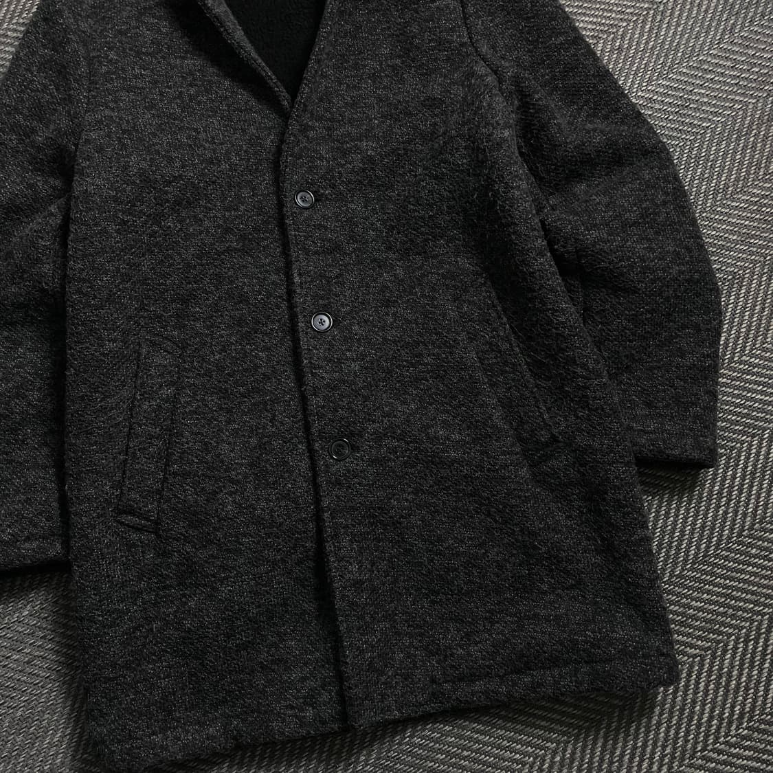 빈티지 트위드 오버핏 싱글 발마칸 코트o 4561 상품이미지3