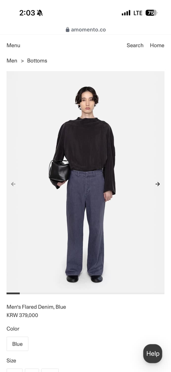 Men's Flared Denim, Blue 상품이미지1