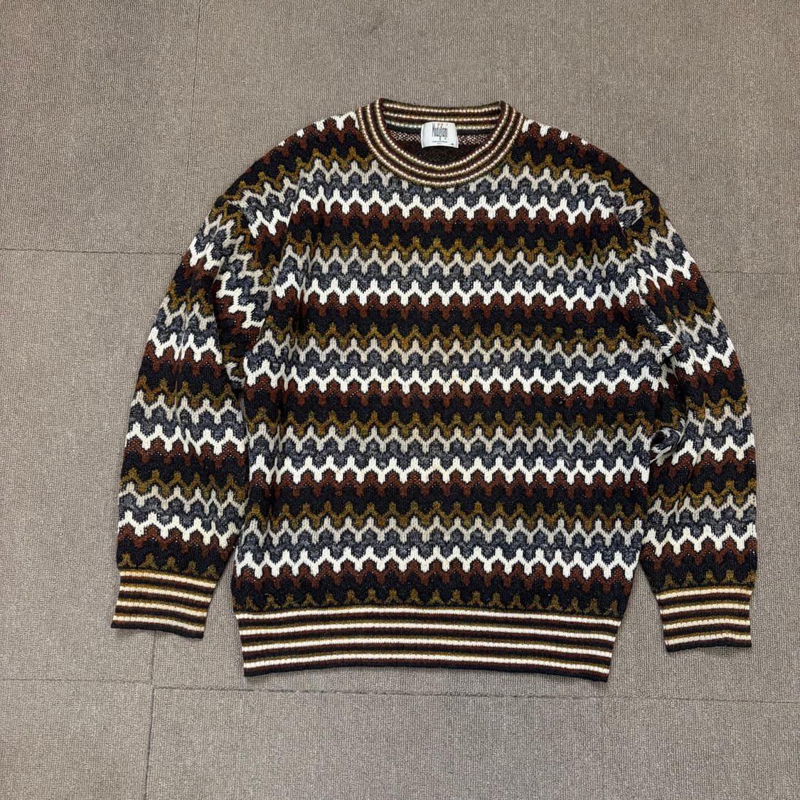 Modigliani italy 모딜리아니 빈티지 패턴 니트 상품이미지1