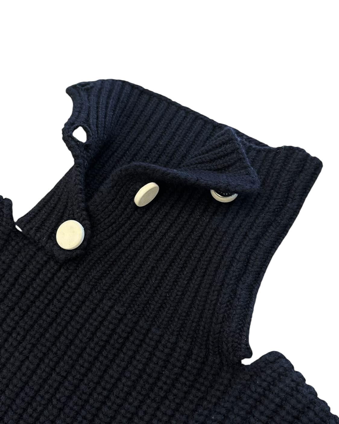 라프 시몬스 화이트 버튼 니트 케이프 상품이미지8