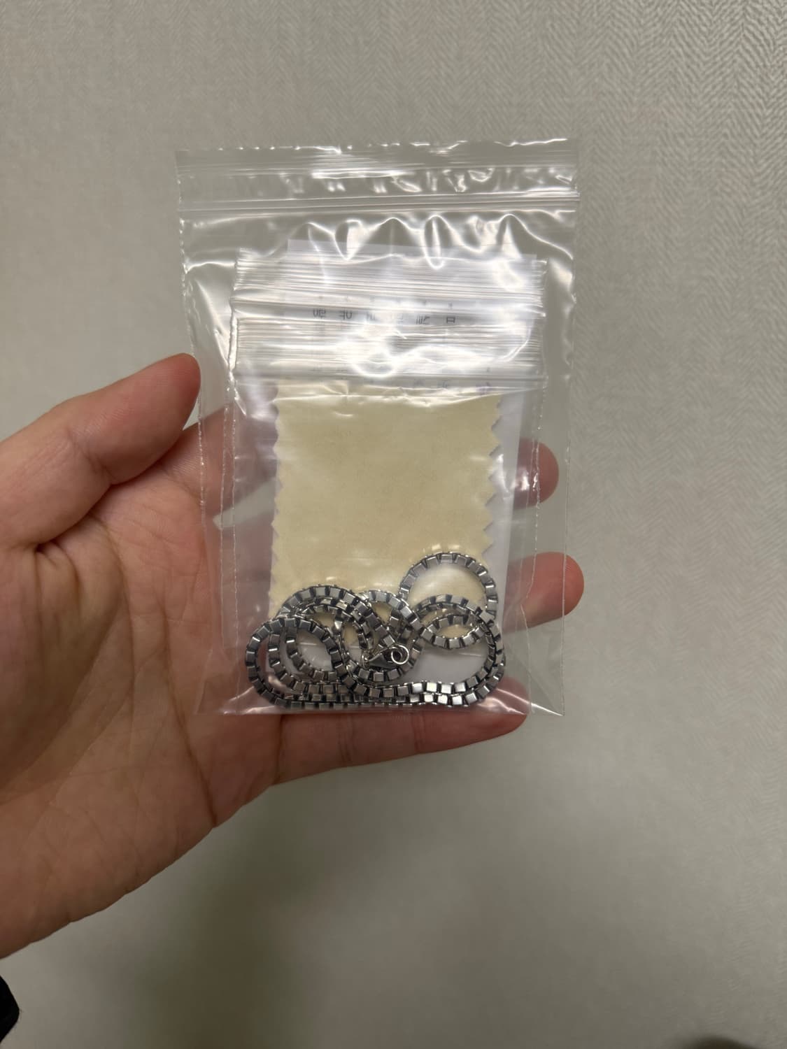 새상품) 피스프라나 3mm박스체인 실버목걸이 상품이미지2