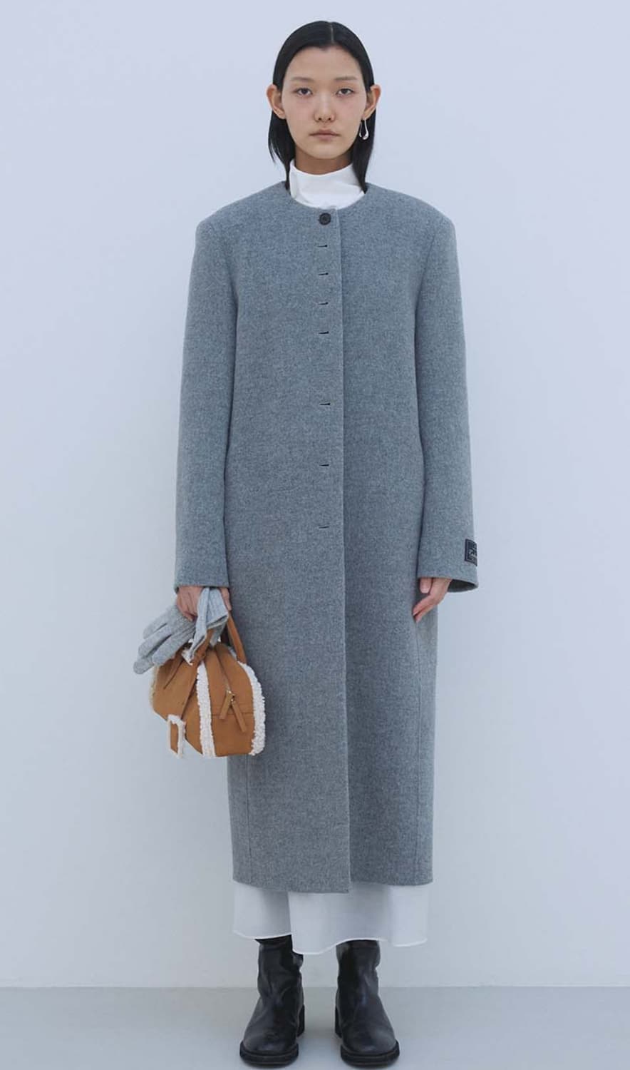 (새상품) 메종마레 노카라 롱코트 36 사이즈 상품이미지3