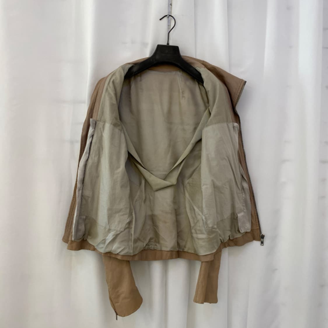 [85] 릭오웬스 베이지 램스킨 레더 자켓 XS 상품이미지9