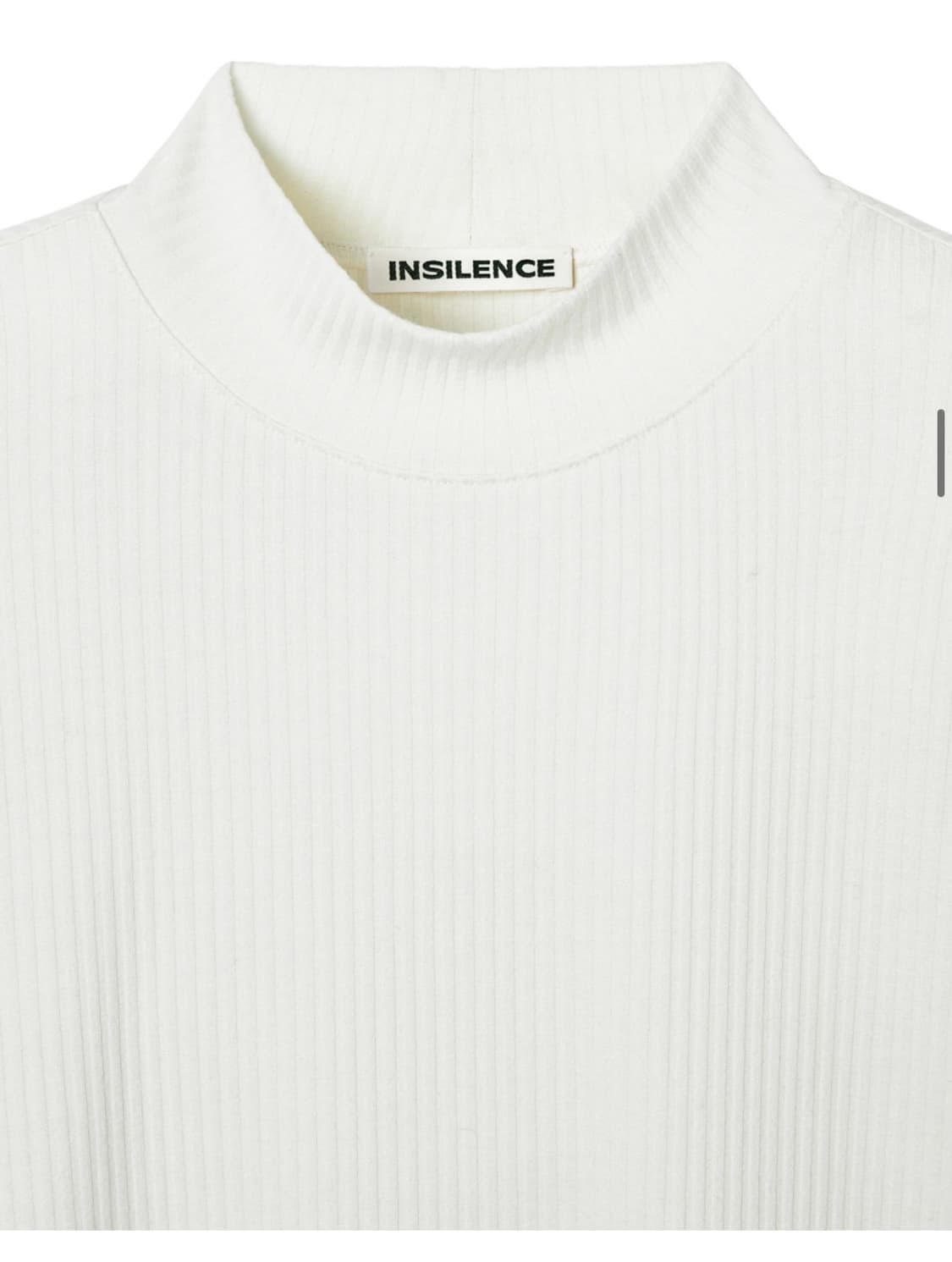 (새상품) 인사일런스 리브드 모크넥 탑 CREAM L사이즈 상품이미지3