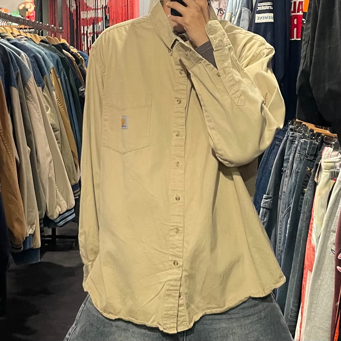 [IM] carhartt 칼하트 연베이지 긴팔 셔츠 상품이미지2