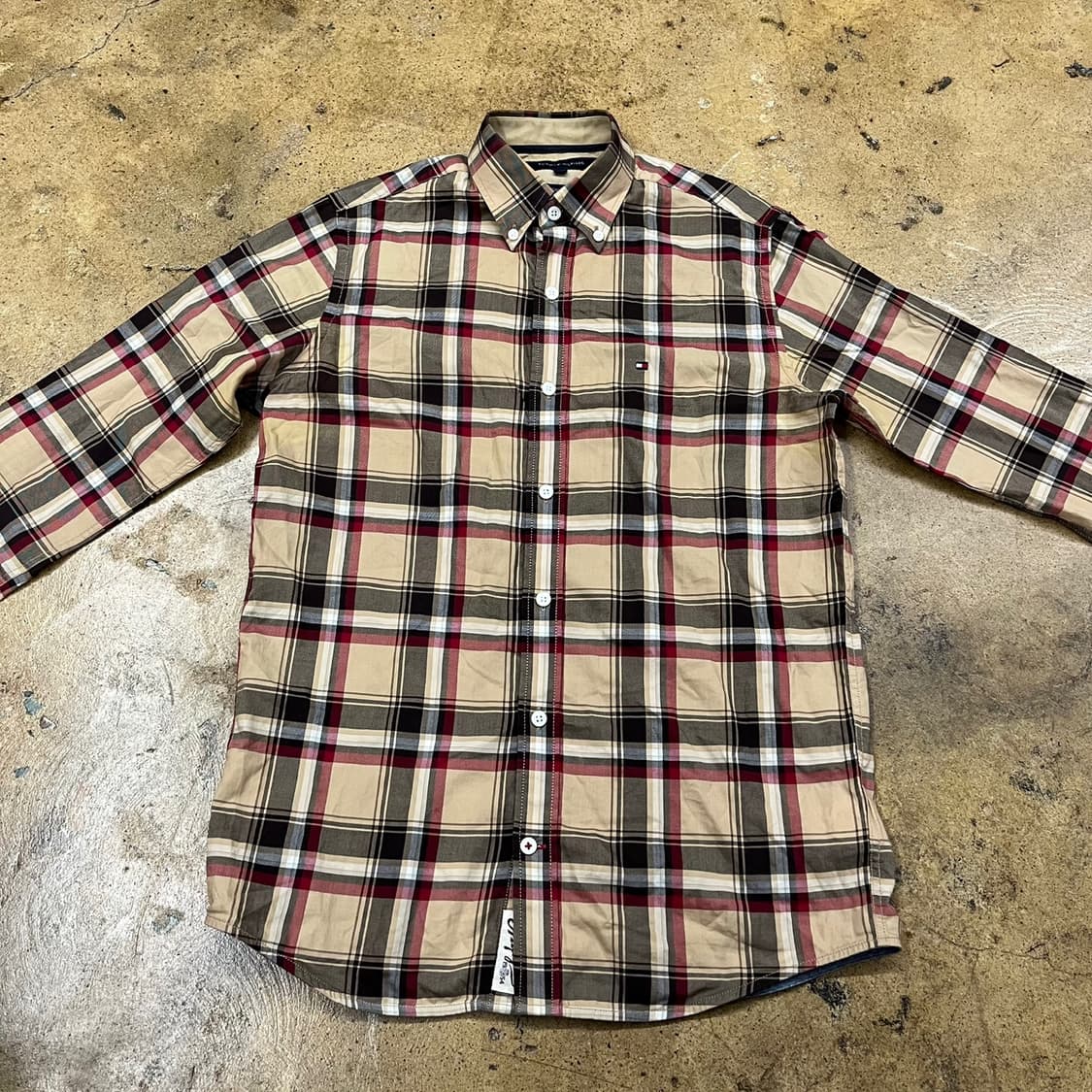 [정품/XS] 타미힐피거 체크 셔츠 빈티지핏 b15 상품이미지3