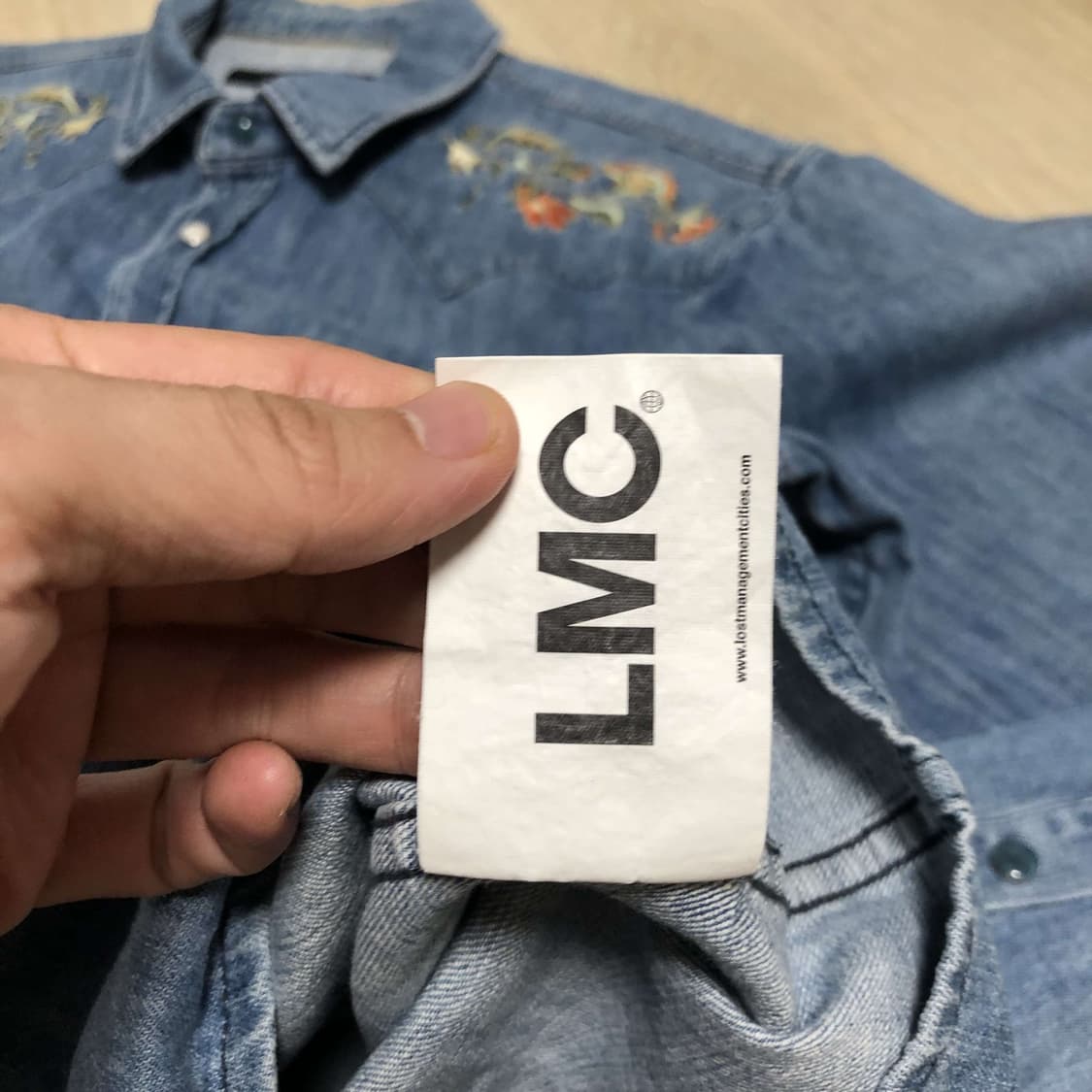 (2) LMC 엘엠씨 엠보더리 데님 웨스턴 셔츠 엘엠씨 웨스턴 셔츠 상품이미지7