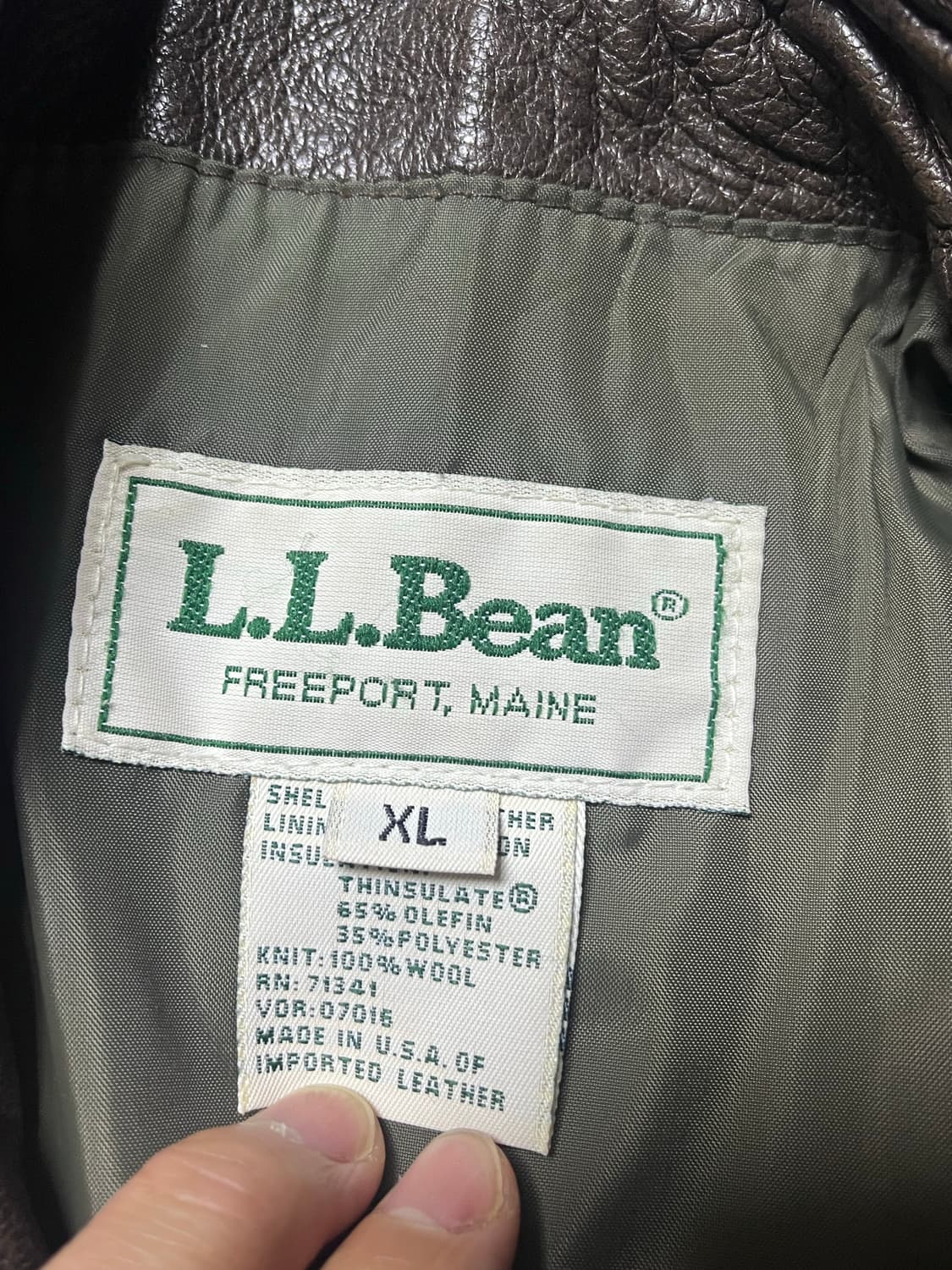 80s usa 엘엘빈 A2 레더자켓 상품이미지4