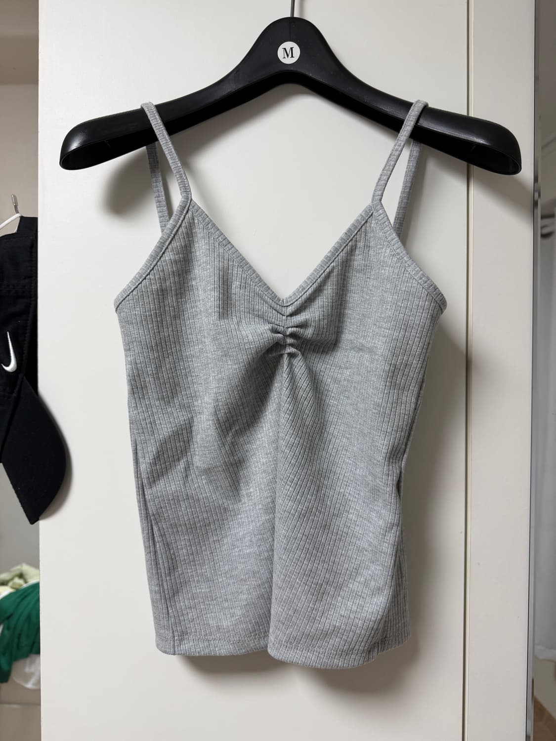 회색 골지 셔링 나시티 상품이미지2