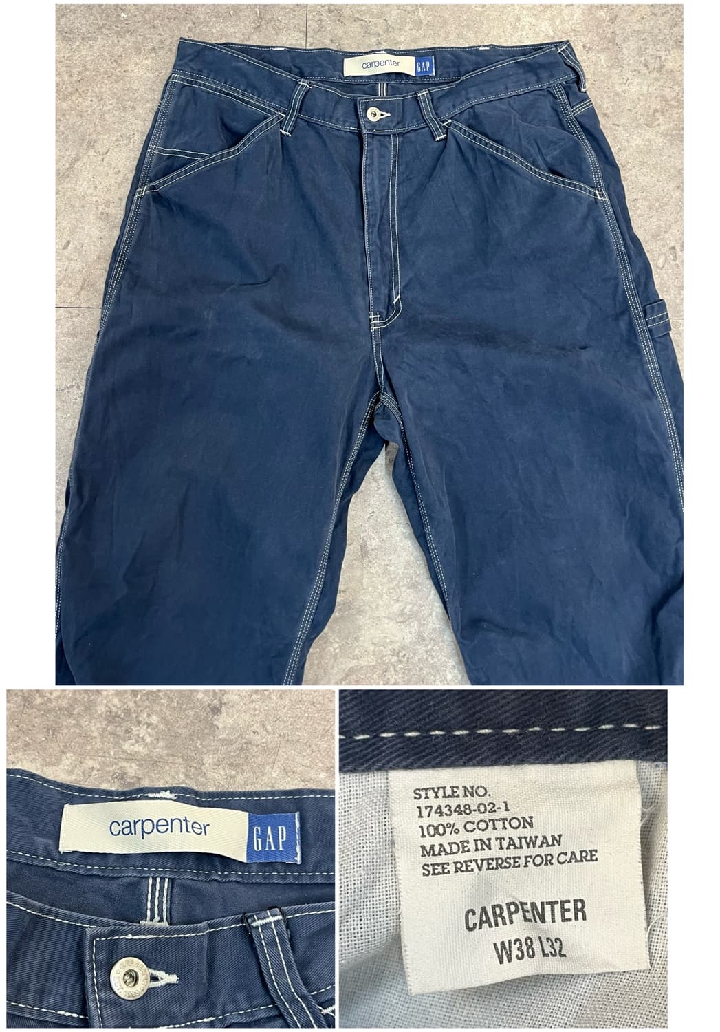 갭 코튼 팬츠 네이비 W38 L32 #csz3993 상품이미지3