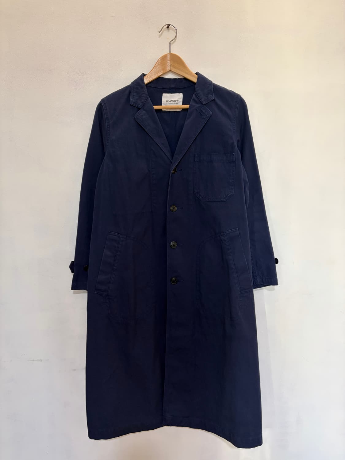 빔스보이 네이비 코튼 트렌치코트 상품이미지1