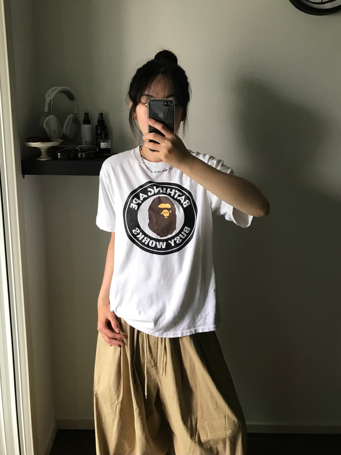베이프 비지웍스 프린팅 화이트 반팔티 상품이미지2