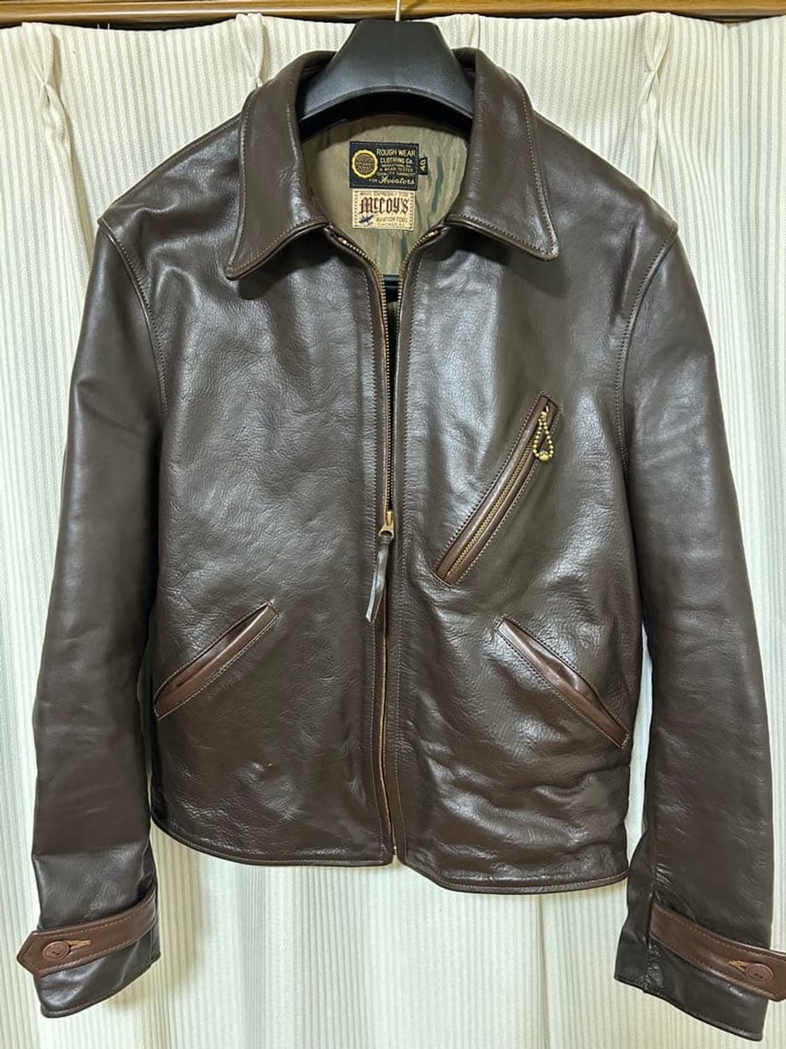 (40) 리얼맥코이 싱글 레더 가죽자켓 상품이미지1