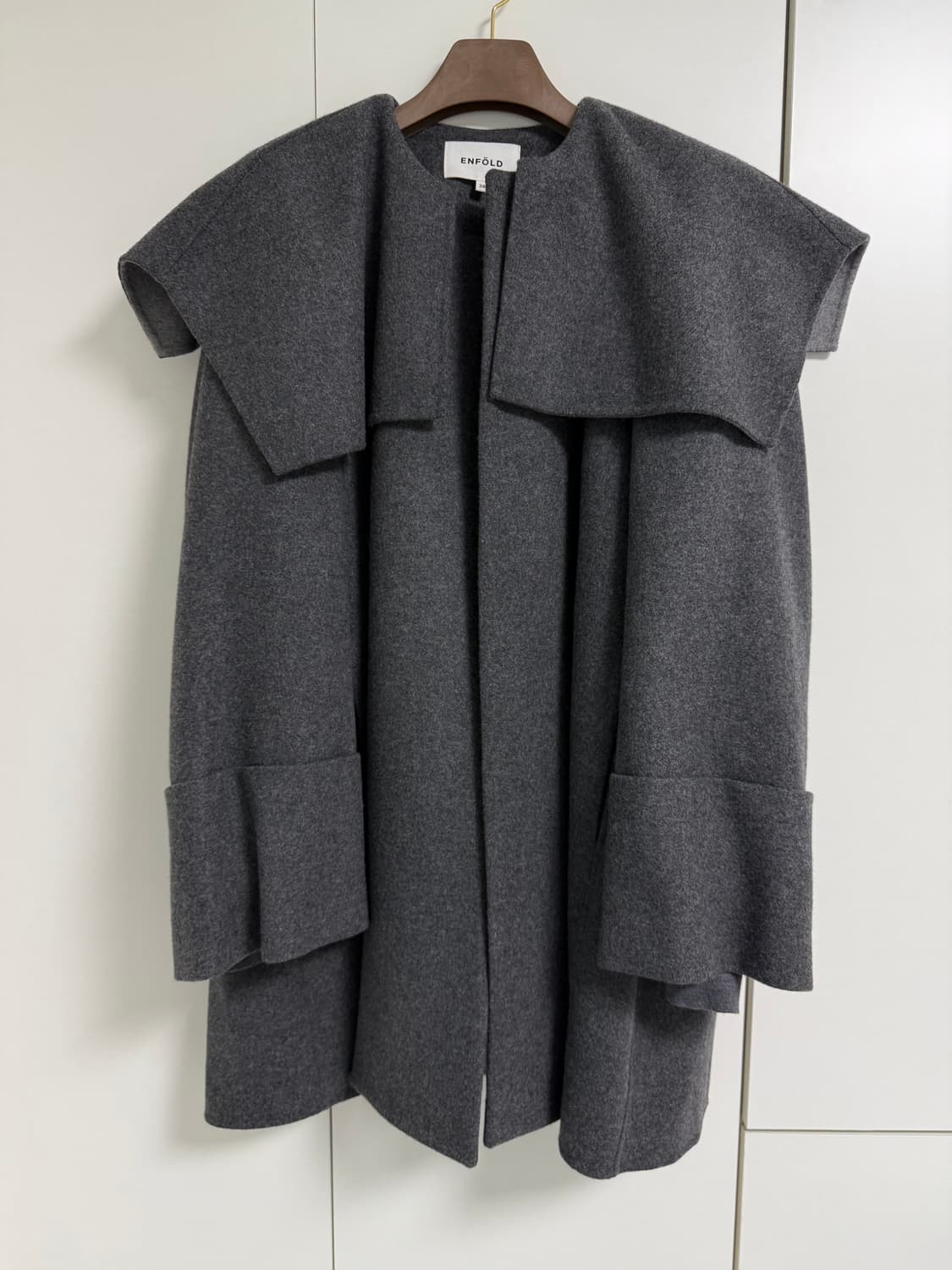 ENFOLD 엔폴드 A라인 카라 케이프코트 상품이미지3