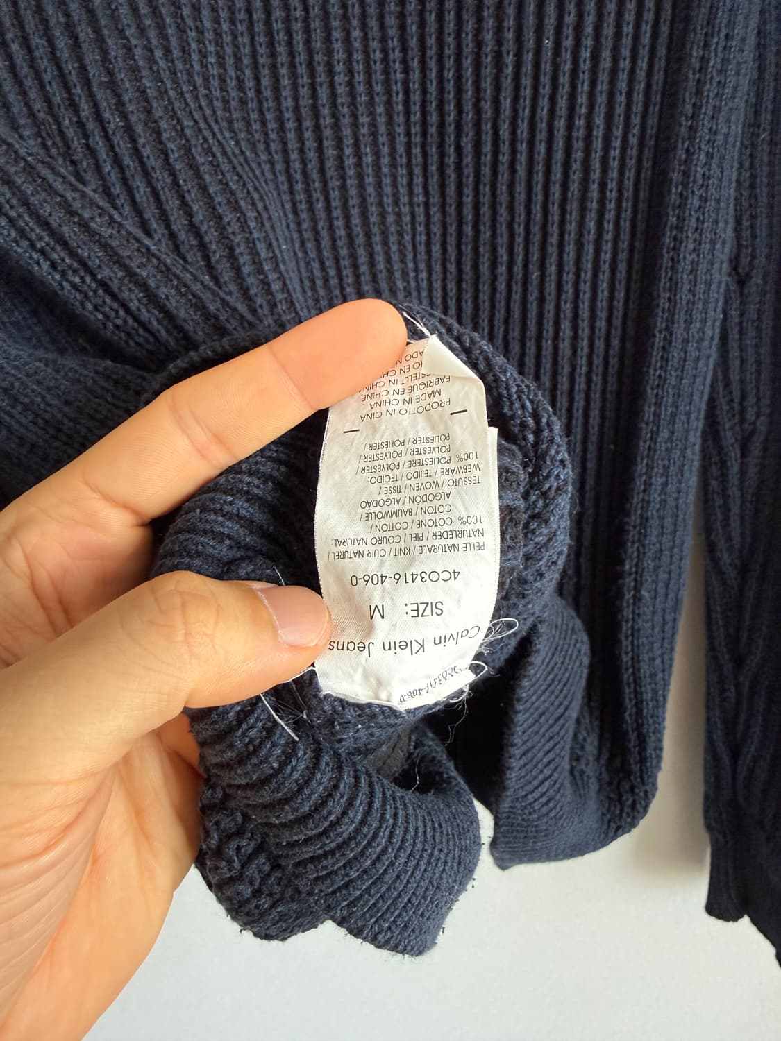 캘빈클라인(CK) 코튼 니트 집업 상품이미지6