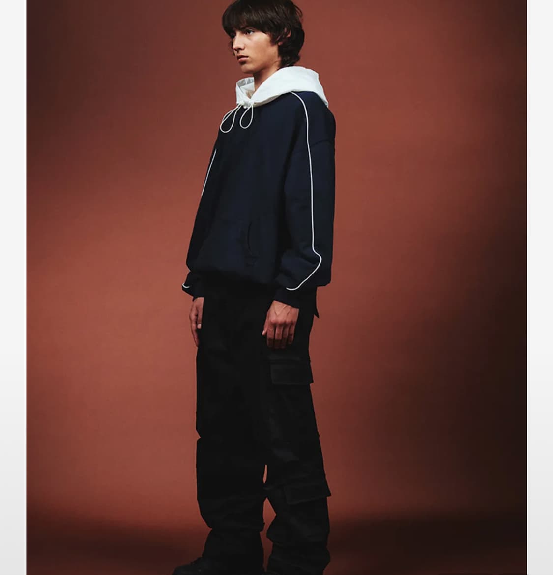Kijun ALVY Hoodie Navy White 후드 상품이미지2