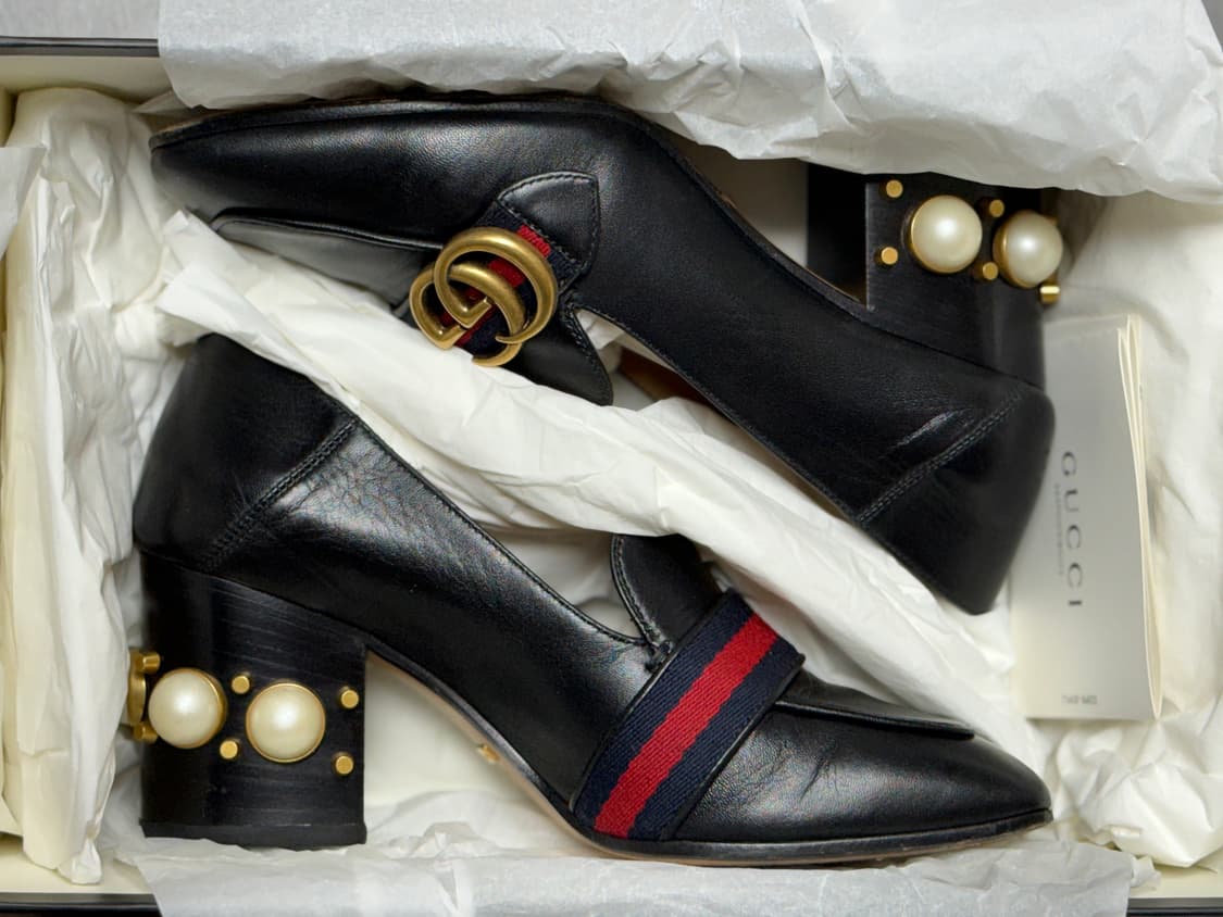 구찌 페이톤 진주 엠벨리쉬 레더 로퍼(235사이즈) 상품이미지8