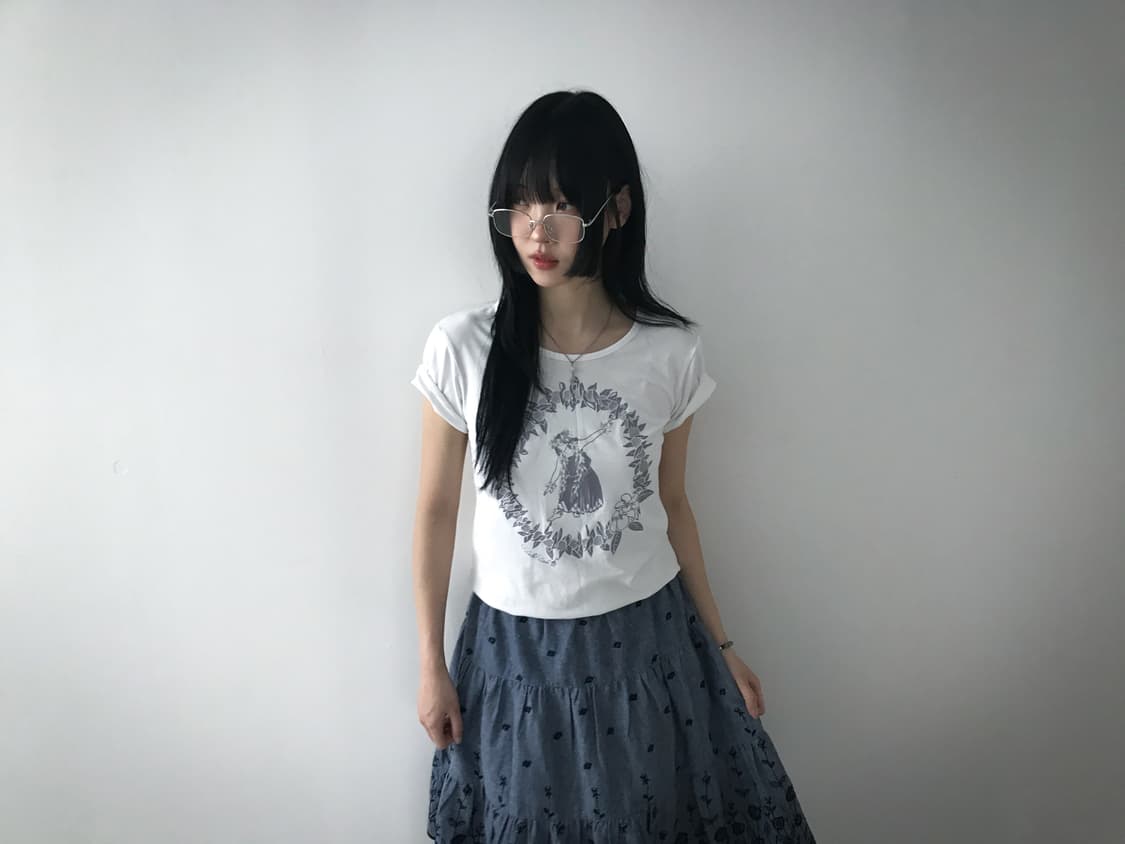 Vintage Embroidery Denim Skirt 상품이미지4