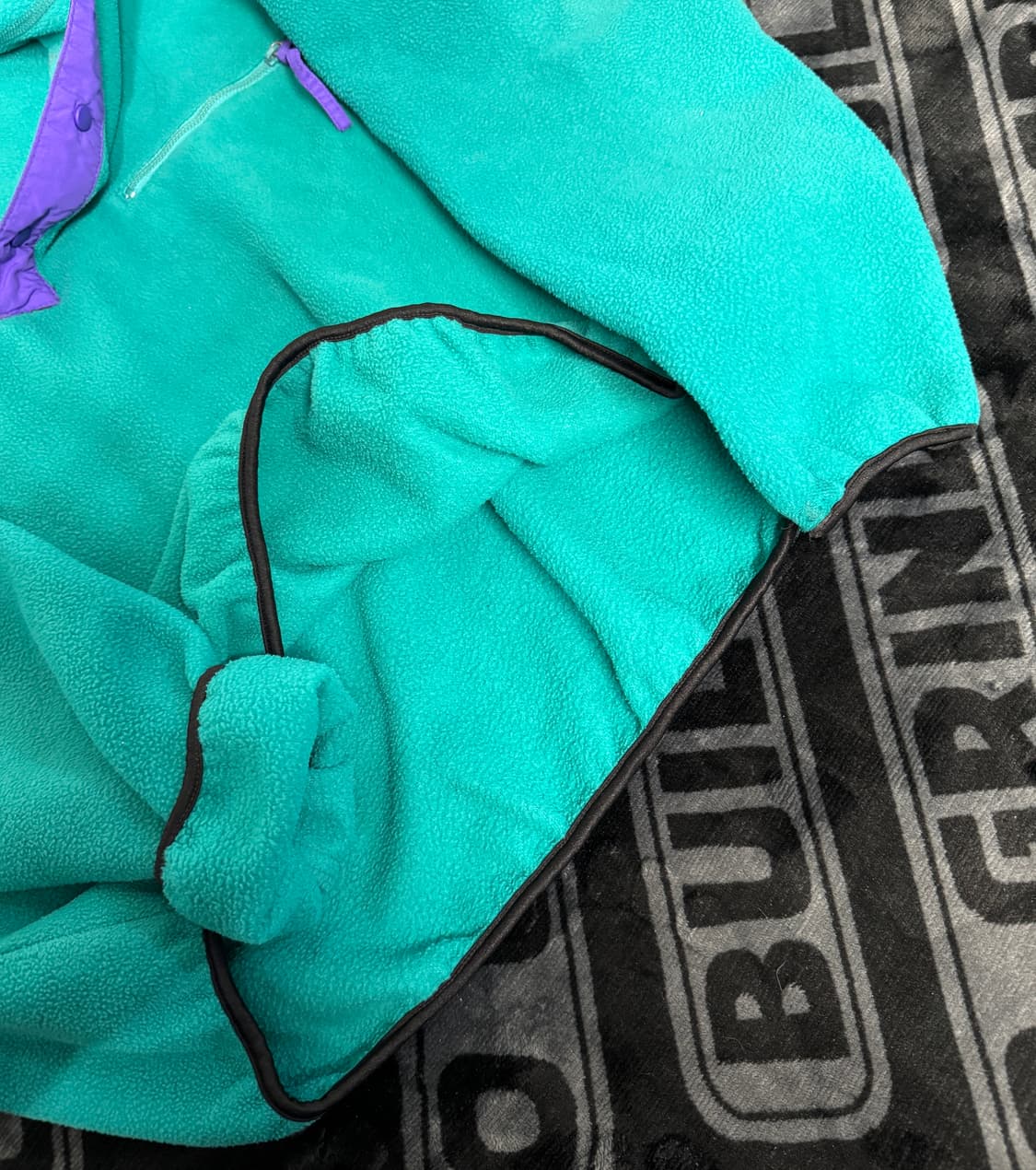 컬럼비아 쿼터 스냅 플리스 풀오버 민트 블랙 퍼플 상품이미지5