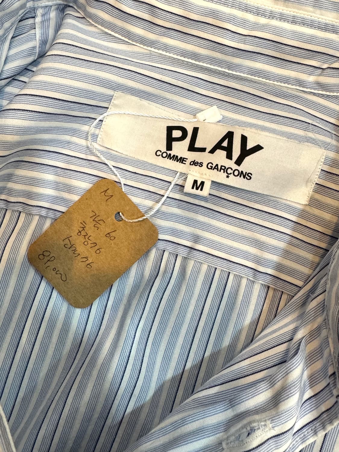 정품 꼼데가르송 셔츠M 상품이미지3