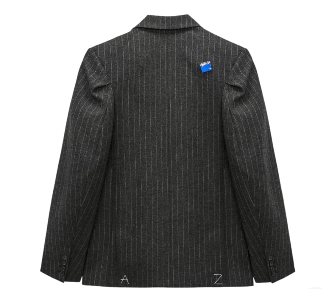 자라 x 아더에러 스트라이프 오버사이즈 블레이저 그레이 상품이미지2