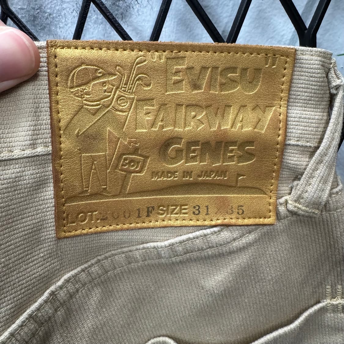 00s 에비수 코튼 팬츠 후면 갈매기 로고 포인트 베이지 상품이미지6