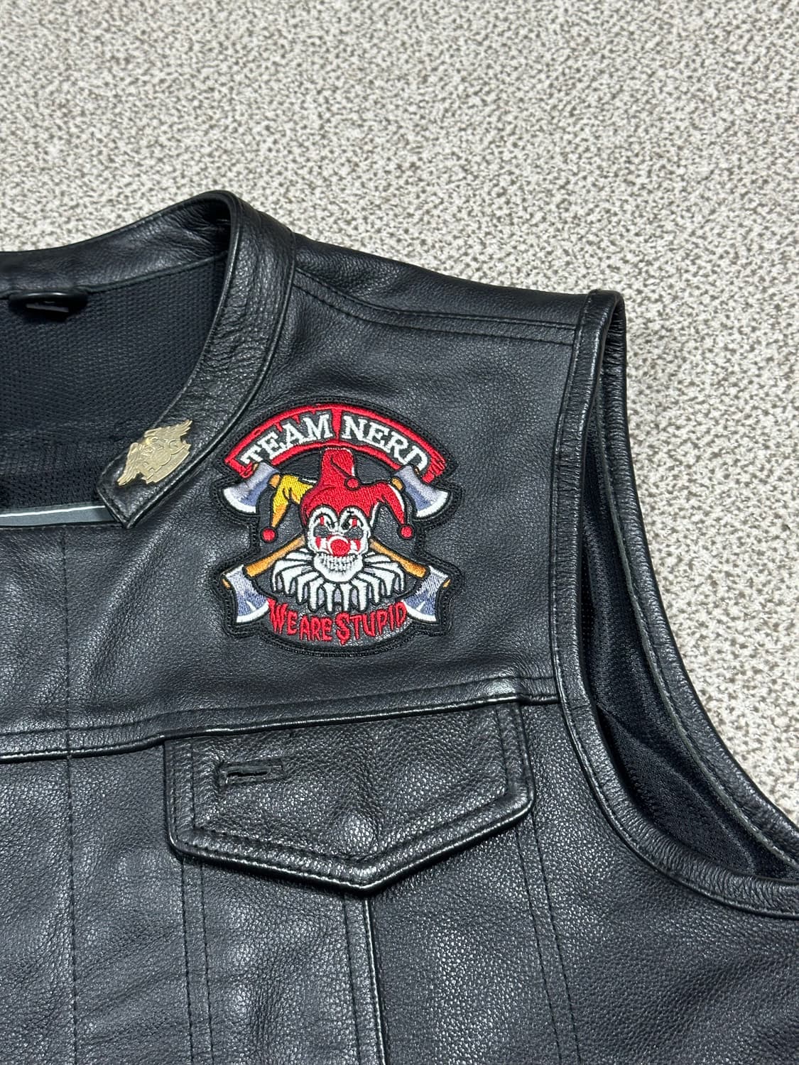 Fmc 할리데이비슨커스텀 패치 레더 베스트 L 상품이미지4