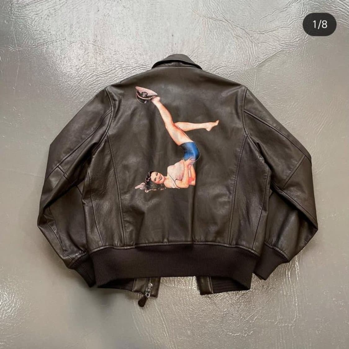 A2 핀업걸 파일럿 빈티지 가죽자켓  상품이미지1