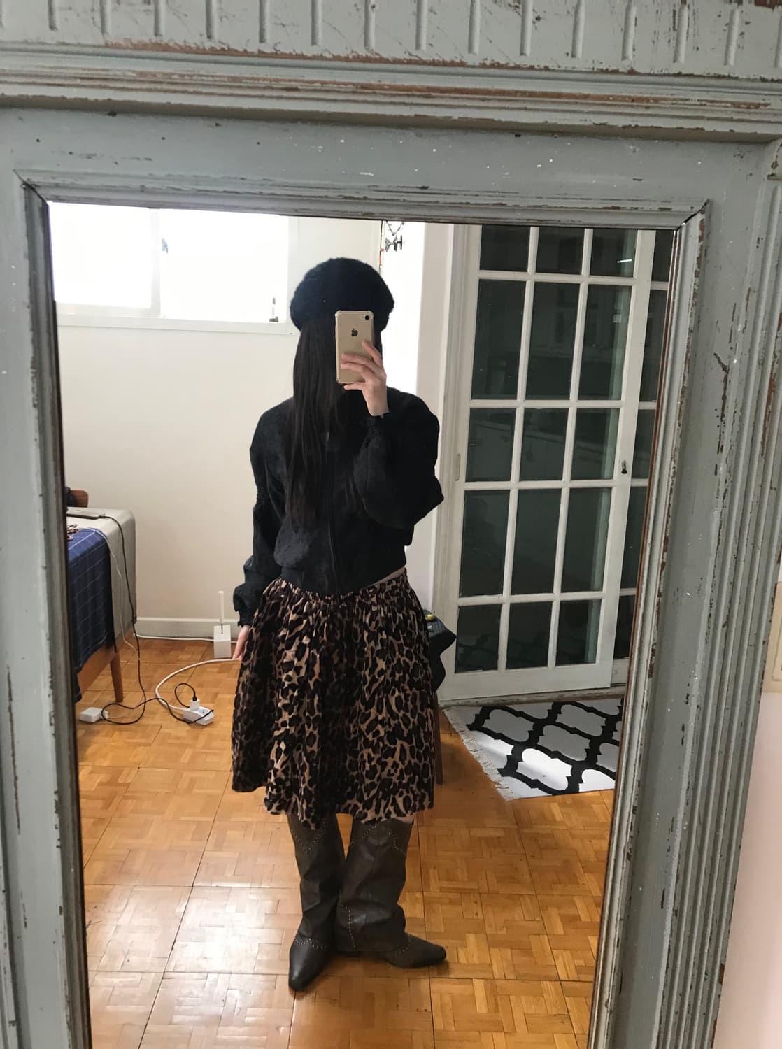 vintage angora beret hat 상품이미지6